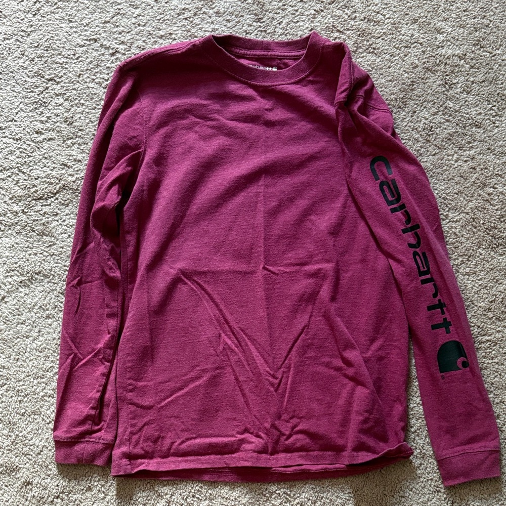 Carhartt women's Long Sleeve Tee - Burgundy boo